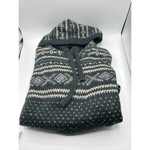 American Eagle Sweater Medium Men Pullover Hoodie Green Hippi Outdoor Cozy Cabin